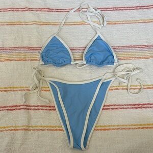 Small - NWOT - L*space - Blue and White Bikini Set